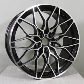 CARBONADO EMERALD BLK/POL (musta/kiiltävä) 19"x9" ET35 + 8" ET25 5x112 KR66,6 (Sopii mm: 5x112 jakoiset BMW)