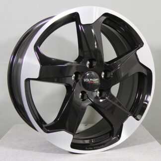 WOLFSBURG GENESIS 2 BLK/POL (musta/kiiltävä) 18"x8" 5x120 ET42 KR72,6 (Sopii mm: VW Crafter, Transporter)