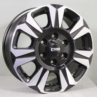 CMS C31 BLK/POL (musta/kiiltävä) 16"x6,5" 6x130 ET62 KR84,1 (Sopii mm: MB Sprinter, VW Crafter)