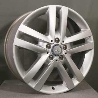 MERCEDES BENZ ORGINAL SLV (hopea) 19"x8,5" 5x112 ET62 KR66,6 (Sopii mm: MB) Huom! Vanteet ollut autossa alla